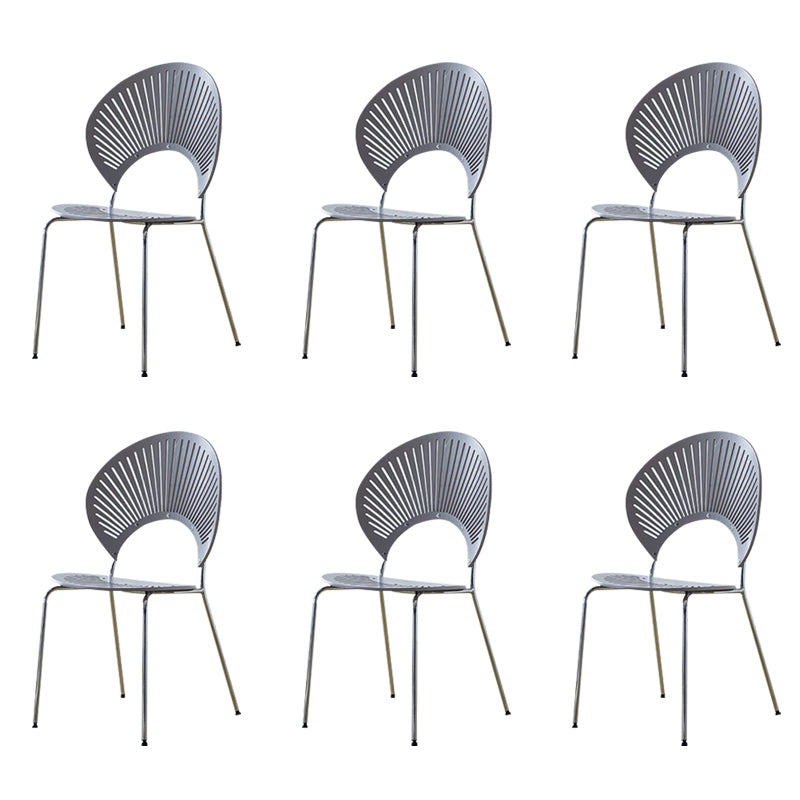 Open Back Dining Side Chair Armless Contemporary Kitchen Dining Chairs