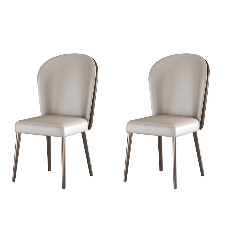 Glam Upholstered Parsons Dining Chairs Dining Room Armless Chair