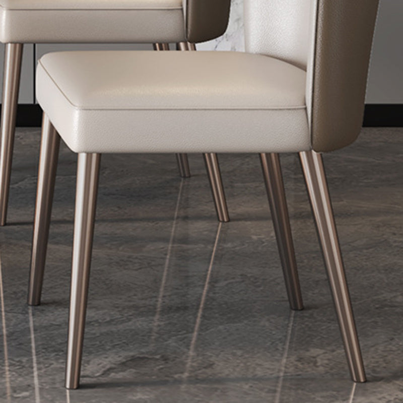 Glam Upholstered Parsons Dining Chairs Dining Room Armless Chair