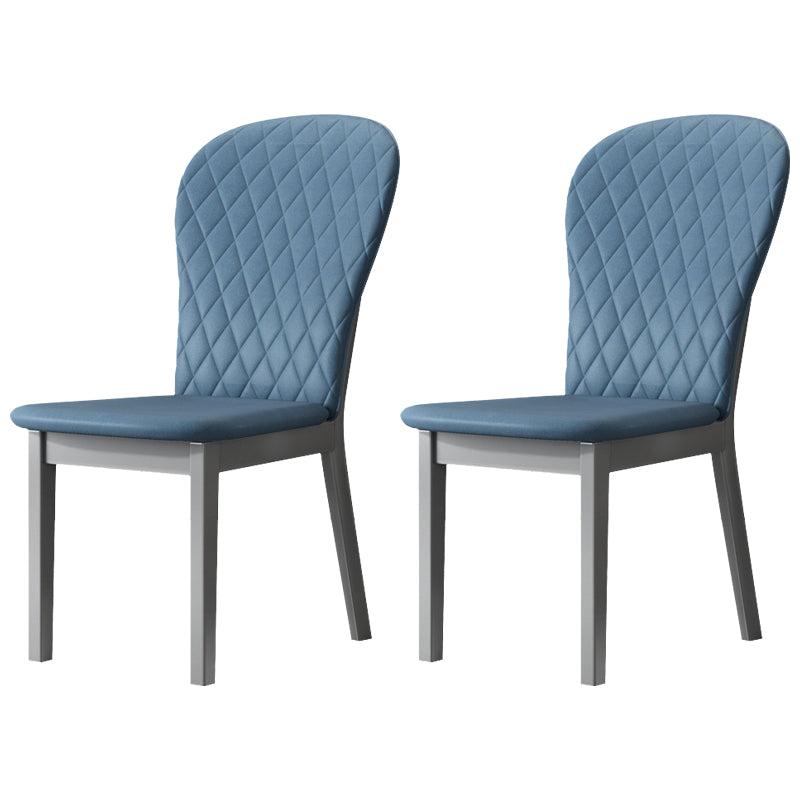 Wood Industrial Indoor-Outdoor Side Chair Parsons Armless Chair