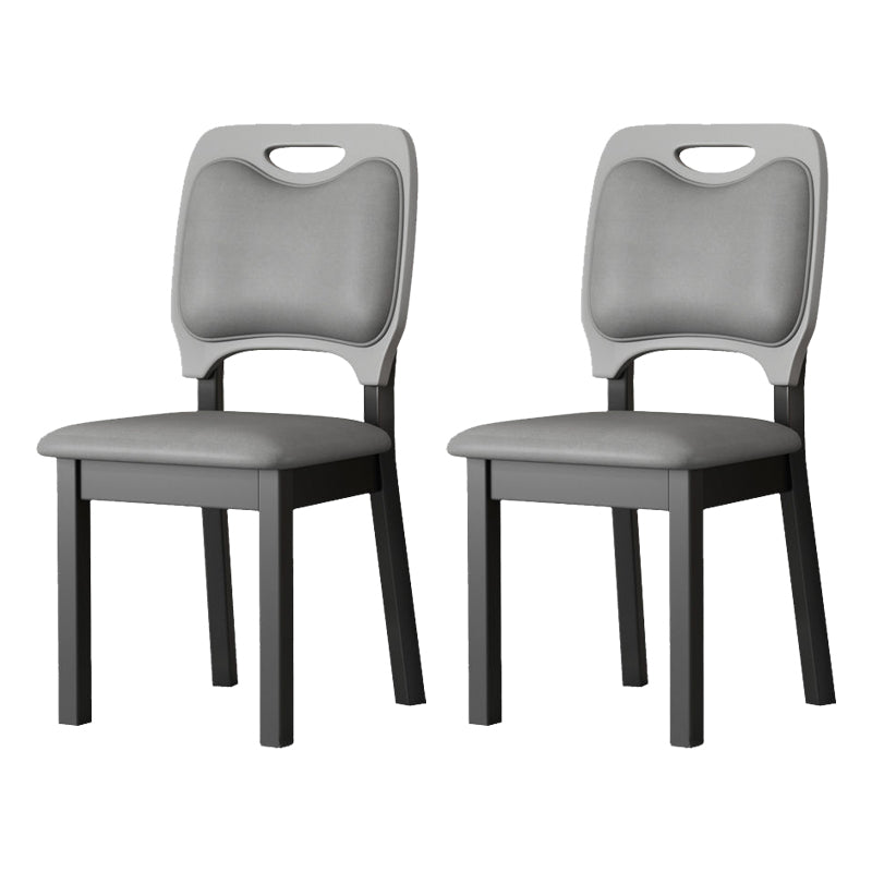 Wood Industrial Indoor-Outdoor Side Chair Open Back Dining Side Chair