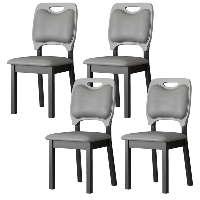 Wood Industrial Indoor-Outdoor Side Chair Open Back Dining Side Chair