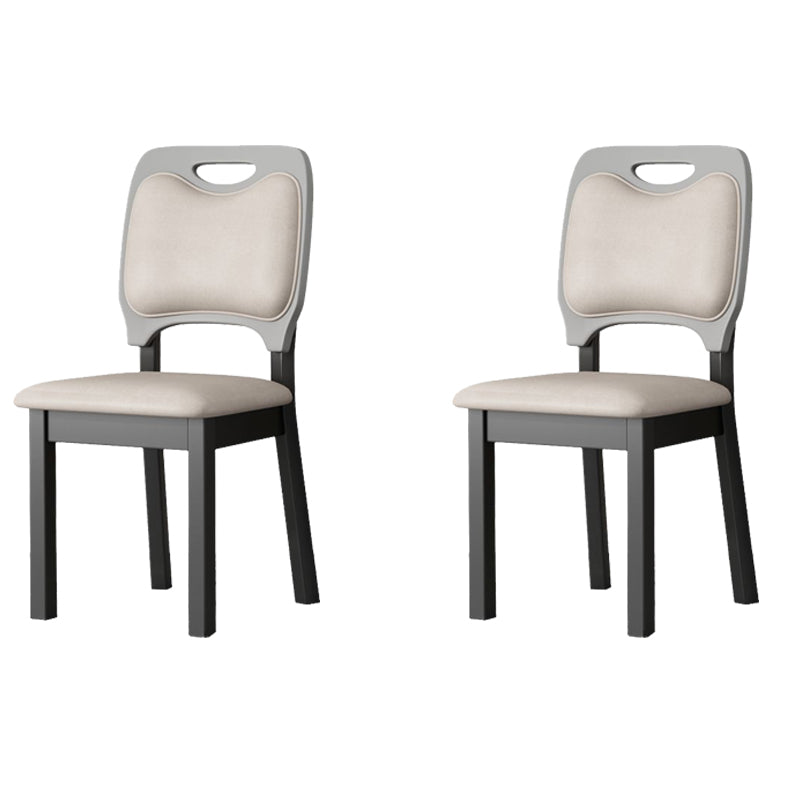 Wood Industrial Indoor-Outdoor Side Chair Open Back Dining Side Chair