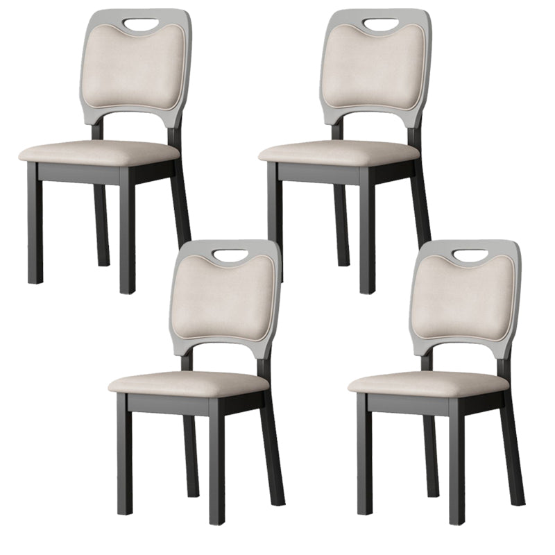 Wood Industrial Indoor-Outdoor Side Chair Open Back Dining Side Chair