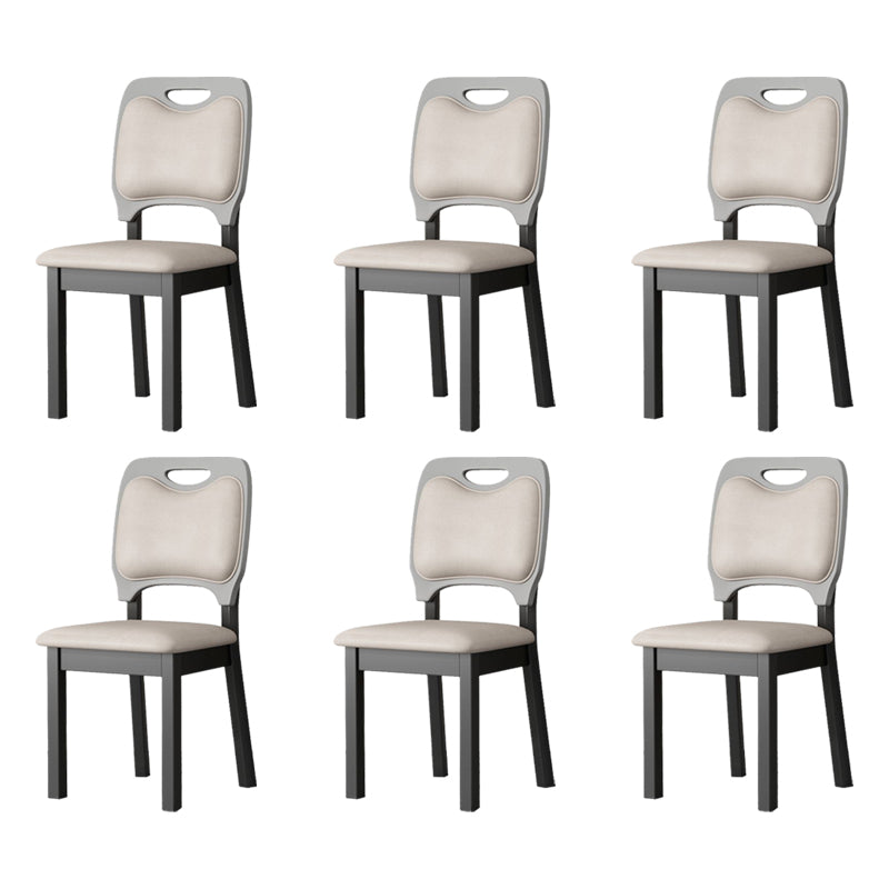 Wood Industrial Indoor-Outdoor Side Chair Open Back Dining Side Chair