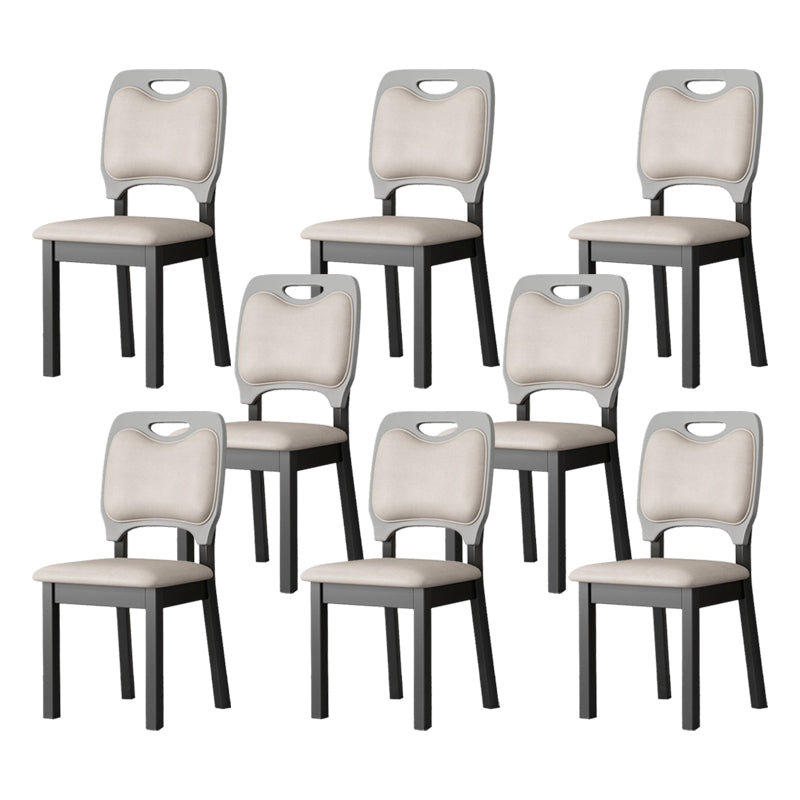 Wood Industrial Indoor-Outdoor Side Chair Open Back Dining Side Chair