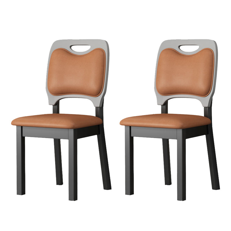 Wood Industrial Indoor-Outdoor Side Chair Open Back Dining Side Chair