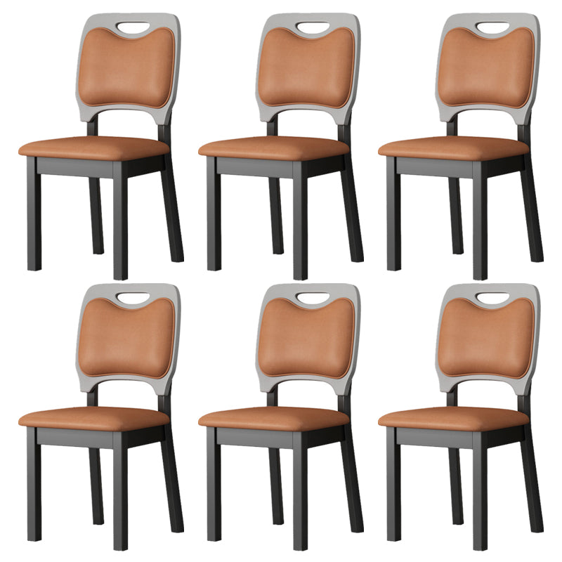 Wood Industrial Indoor-Outdoor Side Chair Open Back Dining Side Chair