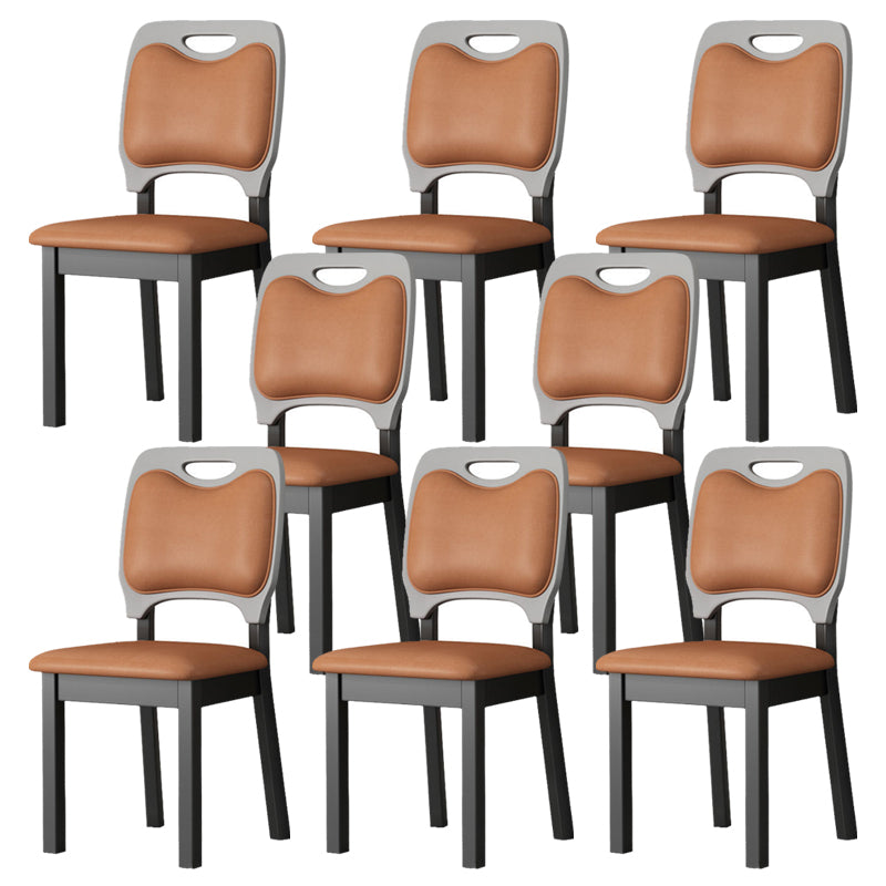 Wood Industrial Indoor-Outdoor Side Chair Open Back Dining Side Chair