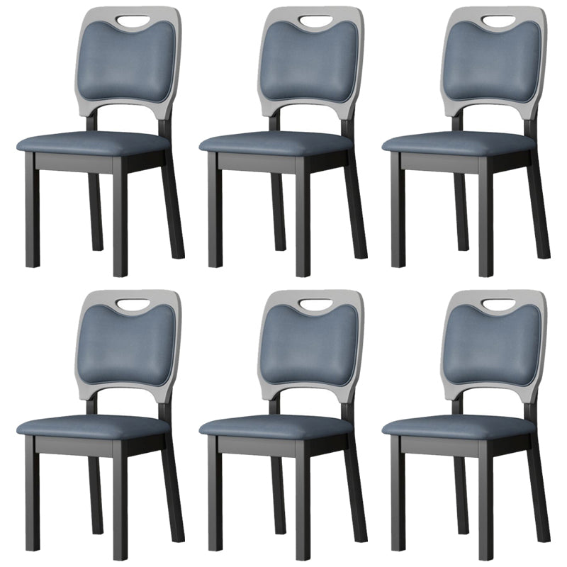 Wood Industrial Indoor-Outdoor Side Chair Open Back Dining Side Chair