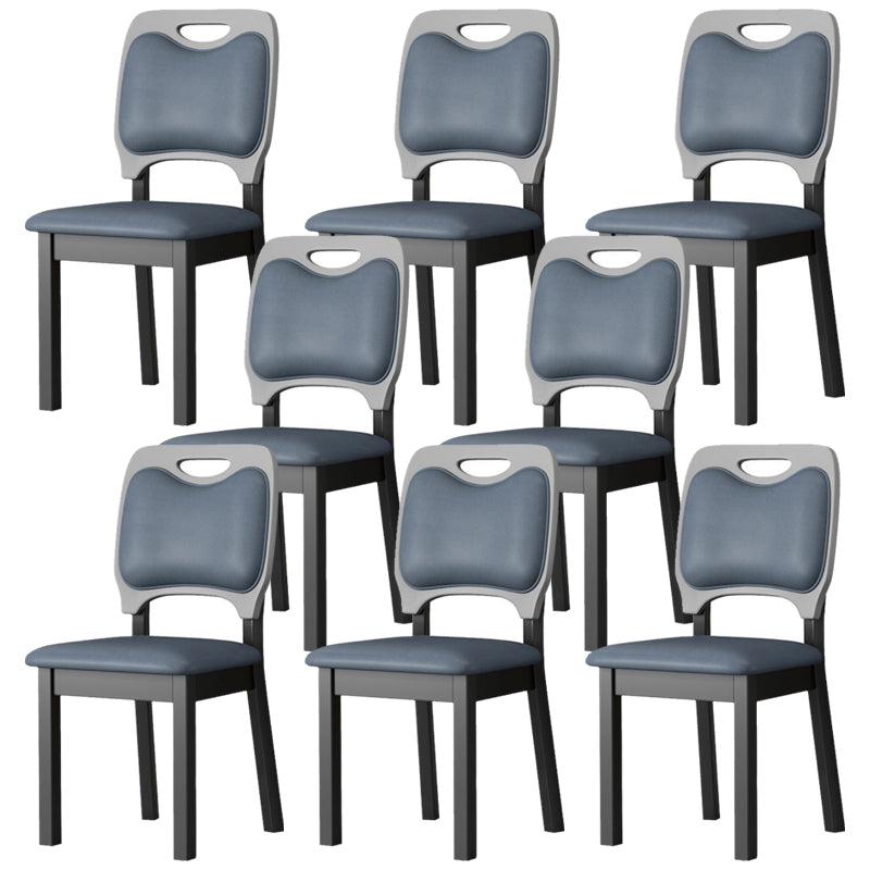 Wood Industrial Indoor-Outdoor Side Chair Open Back Dining Side Chair