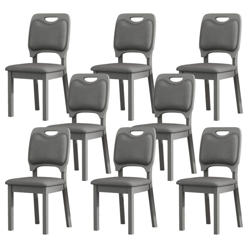 Wood Industrial Indoor-Outdoor Side Chair Open Back Dining Side Chair