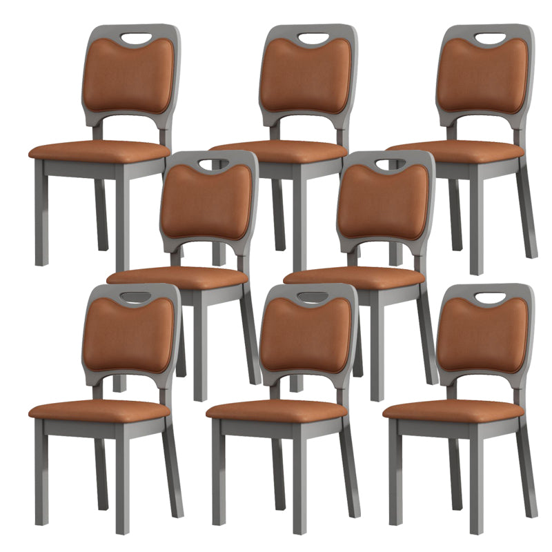 Wood Industrial Indoor-Outdoor Side Chair Open Back Dining Side Chair