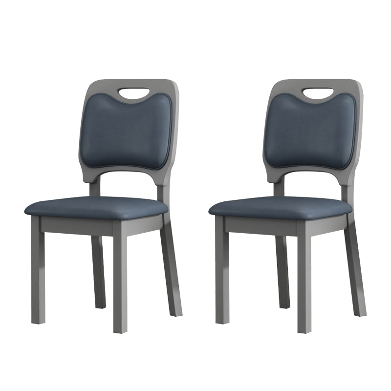 Wood Industrial Indoor-Outdoor Side Chair Open Back Dining Side Chair