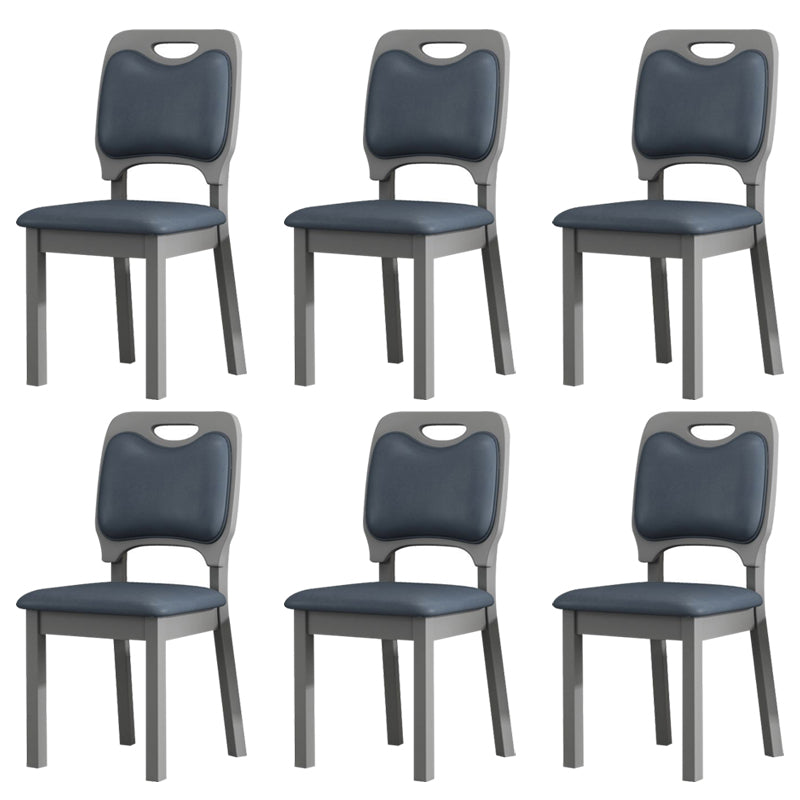 Wood Industrial Indoor-Outdoor Side Chair Open Back Dining Side Chair