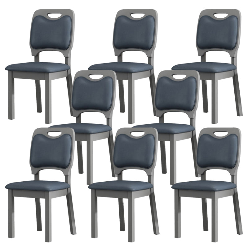 Wood Industrial Indoor-Outdoor Side Chair Open Back Dining Side Chair