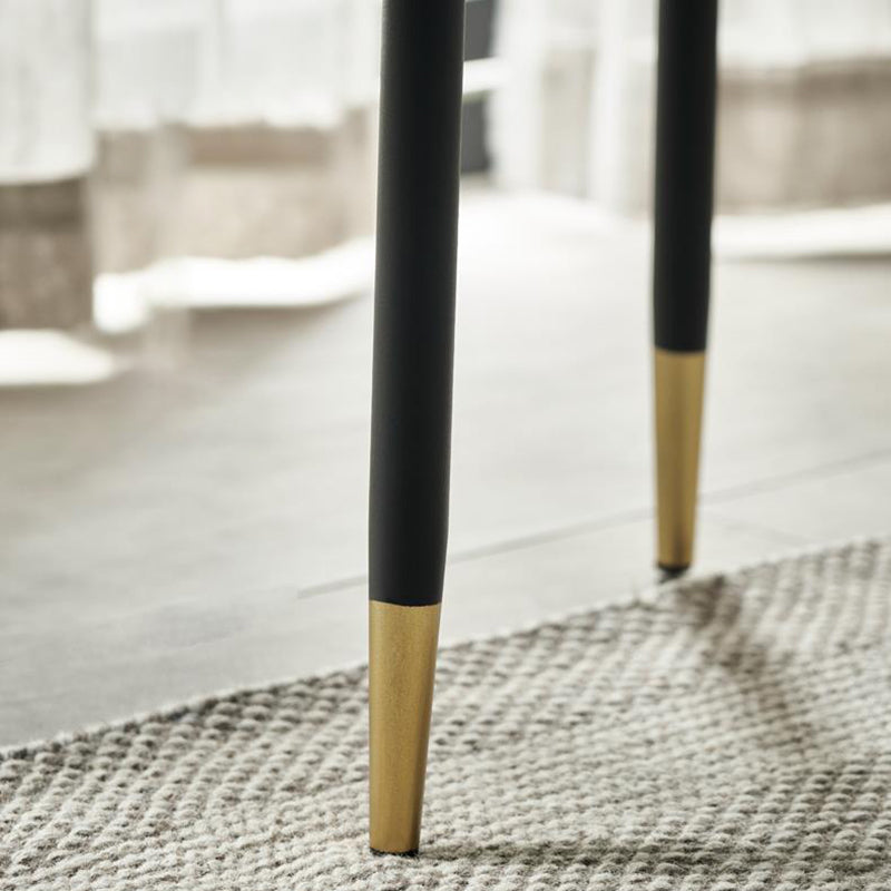 Metal Black Legs Dining Chair Dining Room Arm Chair with Upholstered