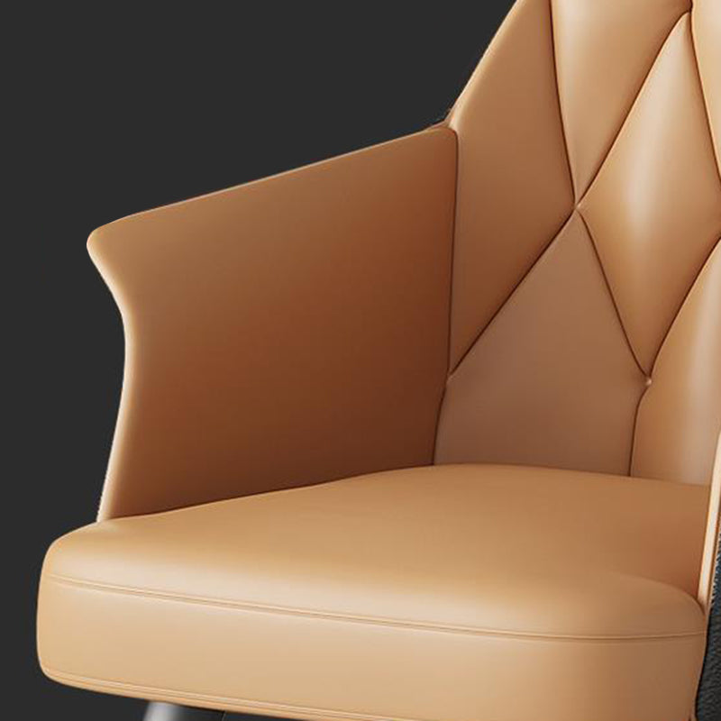 Modern Kitchen Dining Side Chair Faux Leather Upholstered Arm Chair