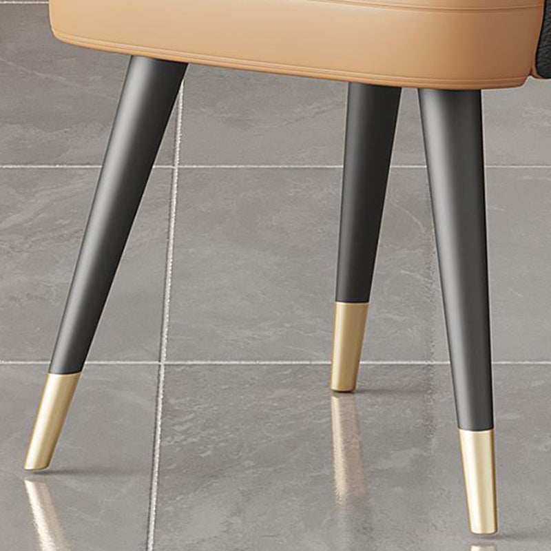 Modern Kitchen Dining Side Chair Faux Leather Upholstered Arm Chair