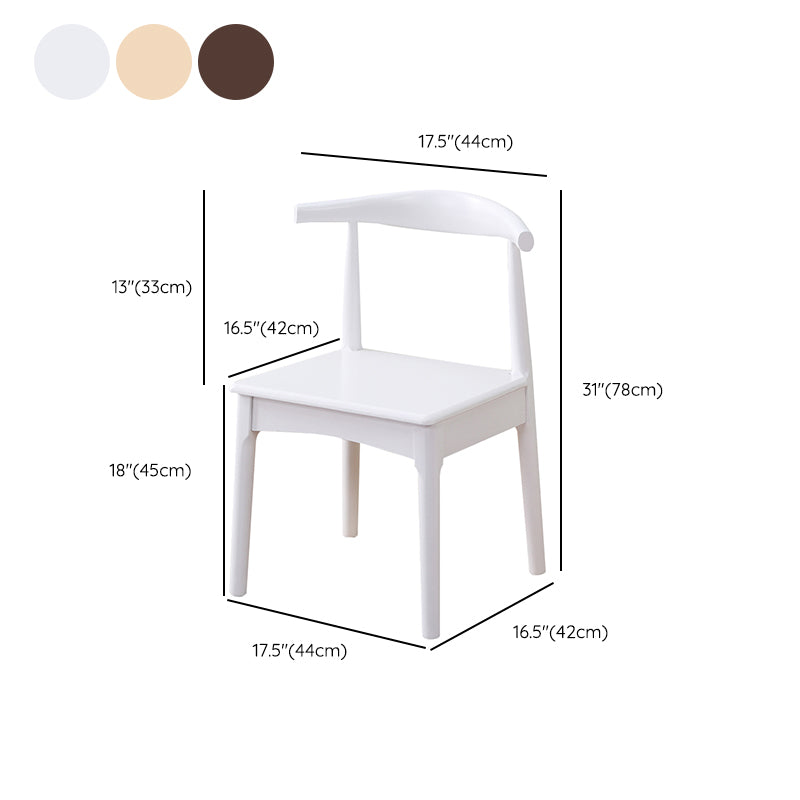 Wood Side Dining Chairs Modern Style Indoor-Outdoor Side Chair