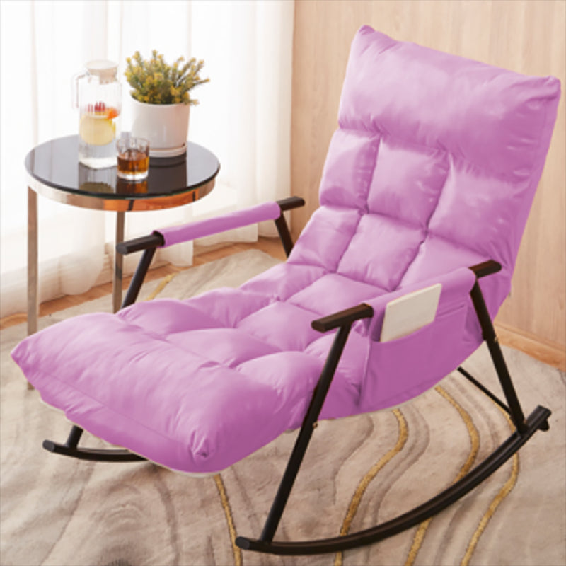Tufted Cushions Rocker Chair Whole Colored Modern Fabric Rocker Chair in Living Room