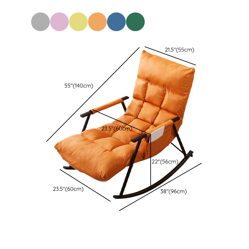Tufted Cushions Rocker Chair Whole Colored Modern Fabric Rocker Chair in Living Room