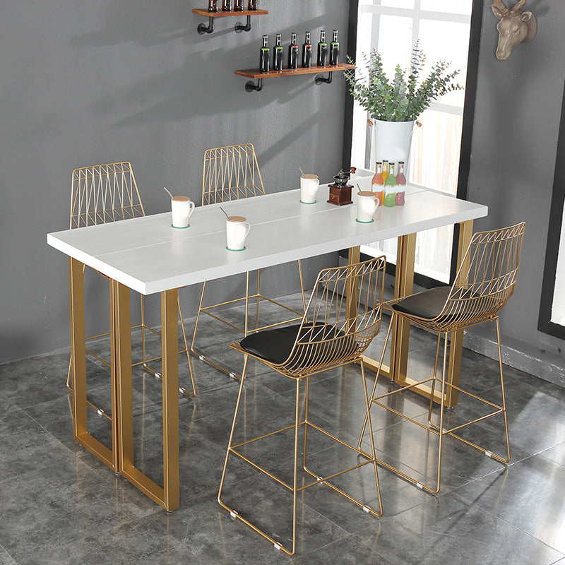 Glam Solid Wood Bar Stool and Table Set 1/4/7 Pieces Pub Table Set