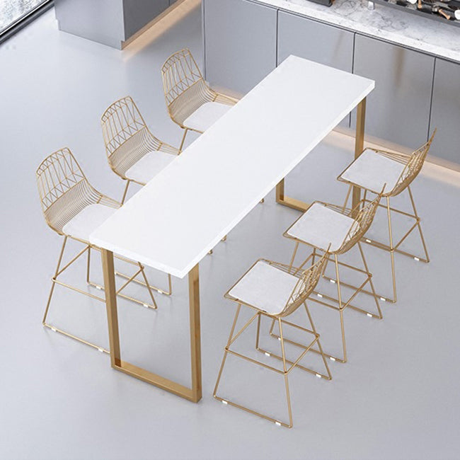 Glam Solid Wood Bar Stool and Table Set 1/4/7 Pieces Pub Table Set