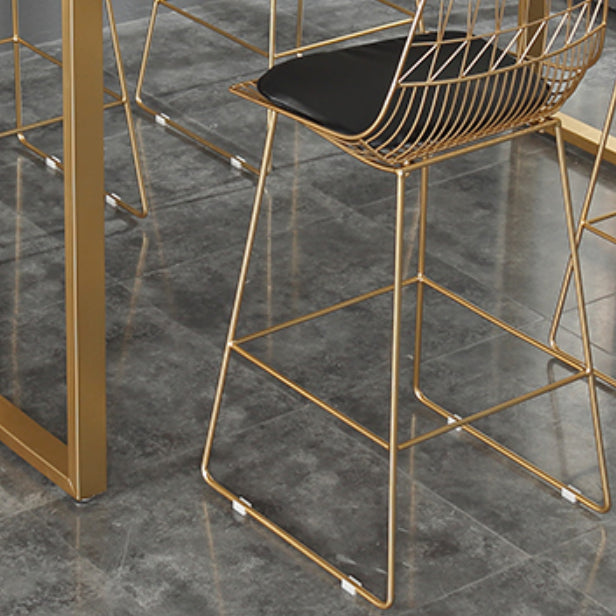 Glam Solid Wood Bar Stool and Table Set 1/4/7 Pieces Pub Table Set