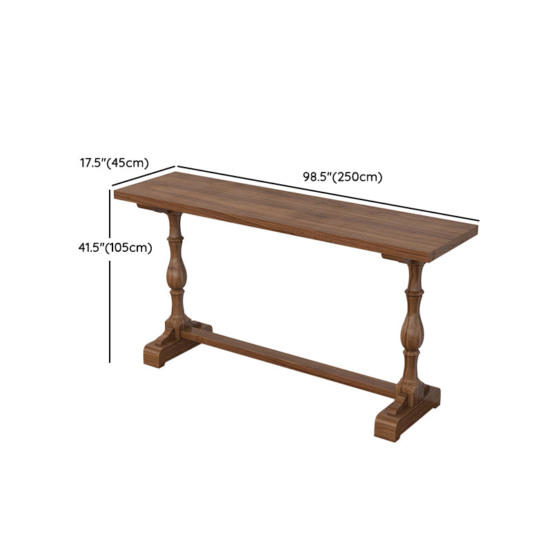 Brown 1/2/3 Pieces Pub Dining Set Solid Wood Table and Stool Set