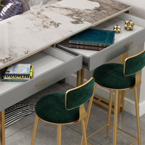 Rectangular Bar Stool and Table Set 1/3 Pieces Pub Table Set for Dining Room