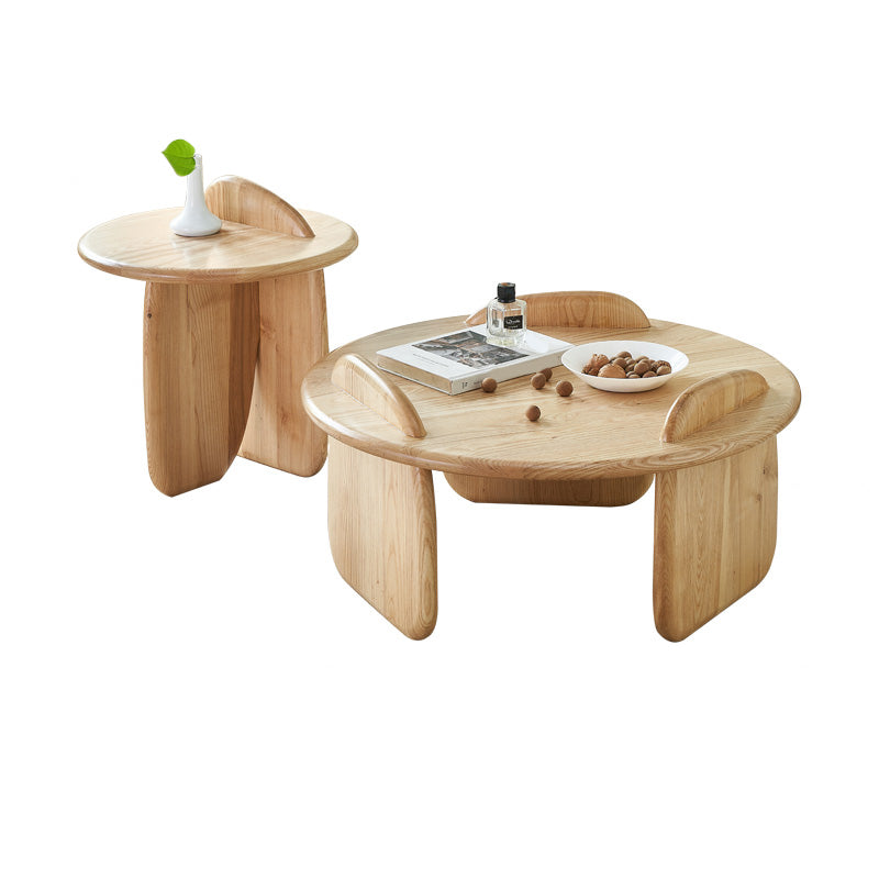 Contemporary Solid Wood Coffee Table Light Wood Coffee Cocktail Table