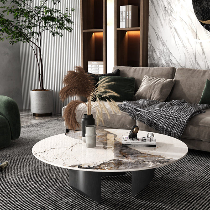 Slate Round Modern Coffee Table No Distressing Coffee Table Set