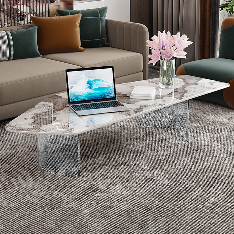 Modern Acrylic Legs Coffee Table Nesting Coffee Table Set for Living Room