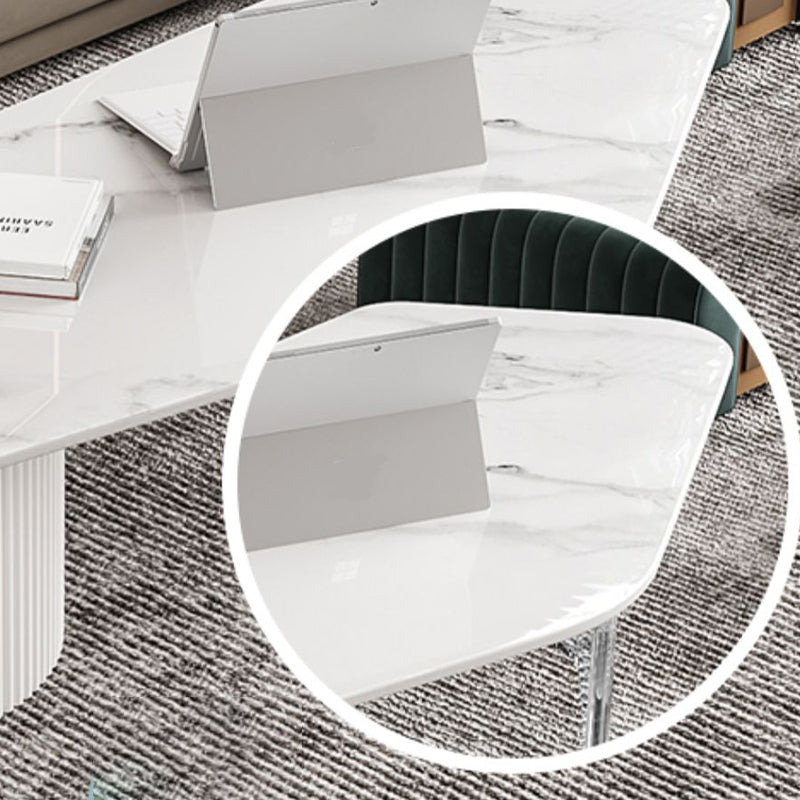 Modern Acrylic Legs Coffee Table Nesting Coffee Table Set for Living Room