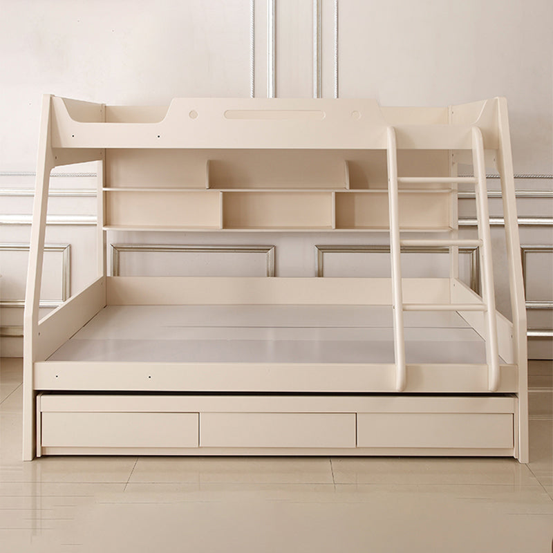 Solid Color Wood Bunk Bed Modern No Distressing Mattress Included Bunk Bed