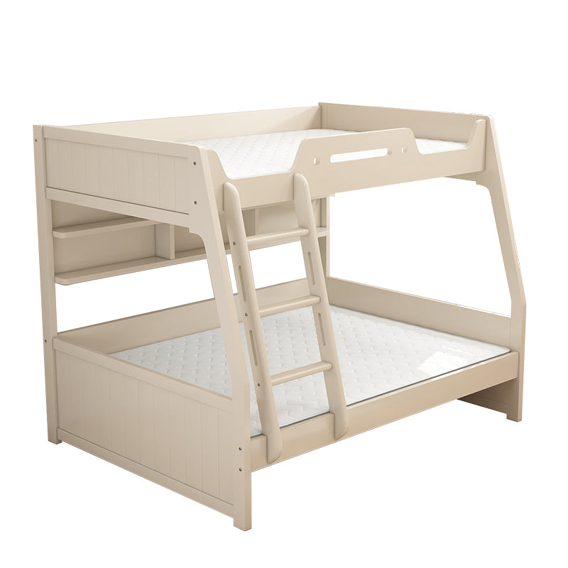 Solid Color Wood Bunk Bed Modern No Distressing Mattress Included Bunk Bed