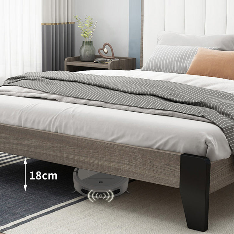 Upholstered Headboard Standard Bed Mattress Included Bed Frame with Legs