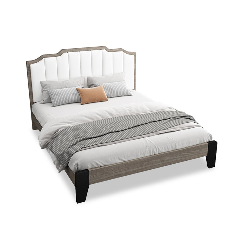 Upholstered Headboard Standard Bed Mattress Included Bed Frame with Legs