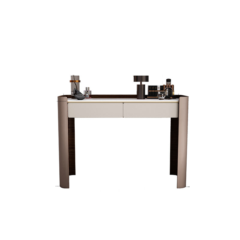 Contemporary 30.7" Height Slate Top Table Makeup Vanity with Drawers