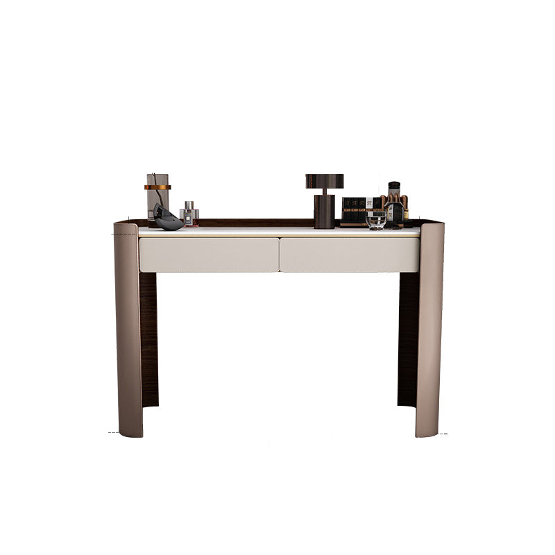 Contemporary 30.7" Height Slate Top Table Makeup Vanity with Drawers