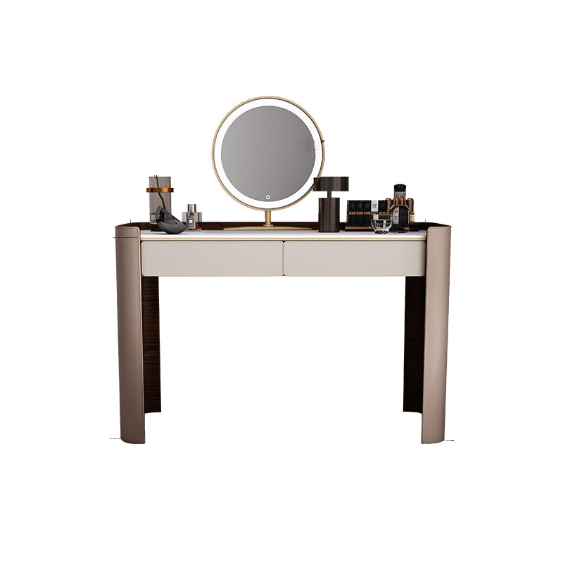 Contemporary 30.7" Height Slate Top Table Makeup Vanity with Drawers