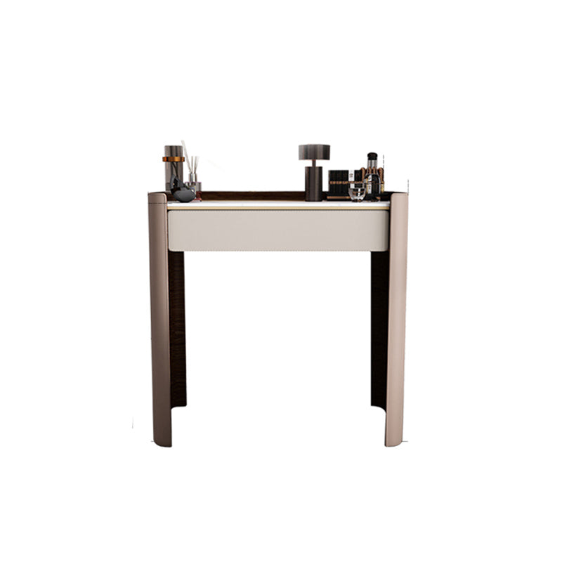 Contemporary 30.7" Height Slate Top Table Makeup Vanity with Drawers