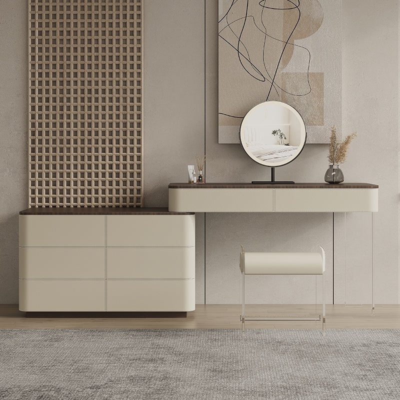 17.72" Wide Make-up Vanity in White Makeup Vanity Desk Table with Drawers