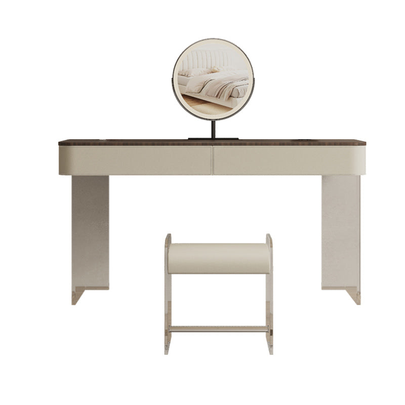 17.72" Wide Make-up Vanity in White Makeup Vanity Desk Table with Drawers