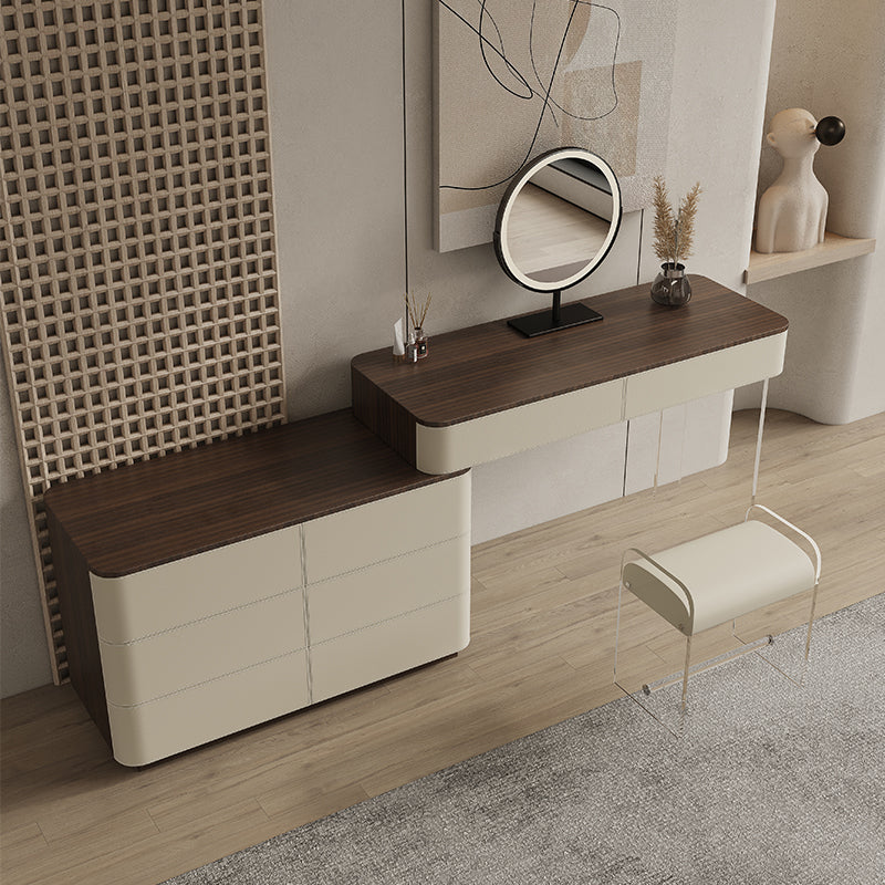 17.72" Wide Make-up Vanity in White Makeup Vanity Desk Table with Drawers