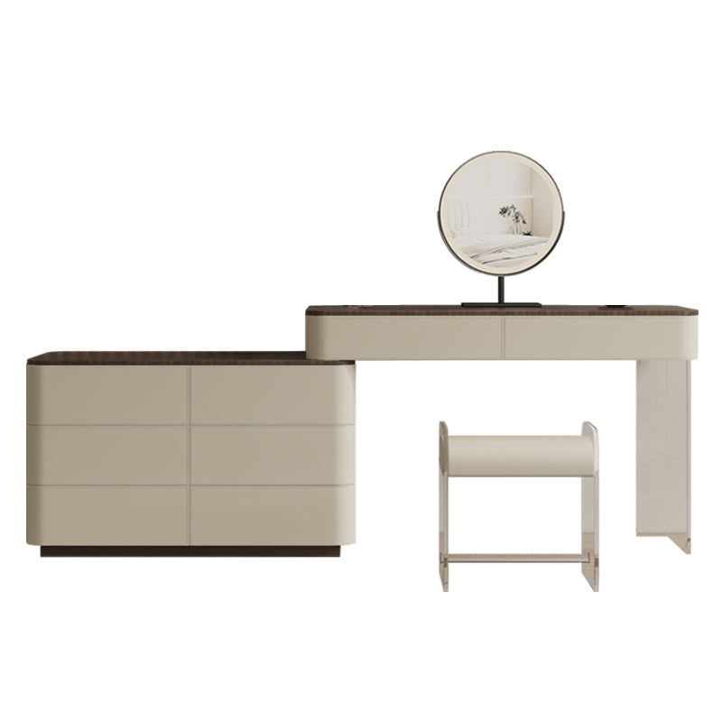 17.72" Wide Make-up Vanity in White Makeup Vanity Desk Table with Drawers