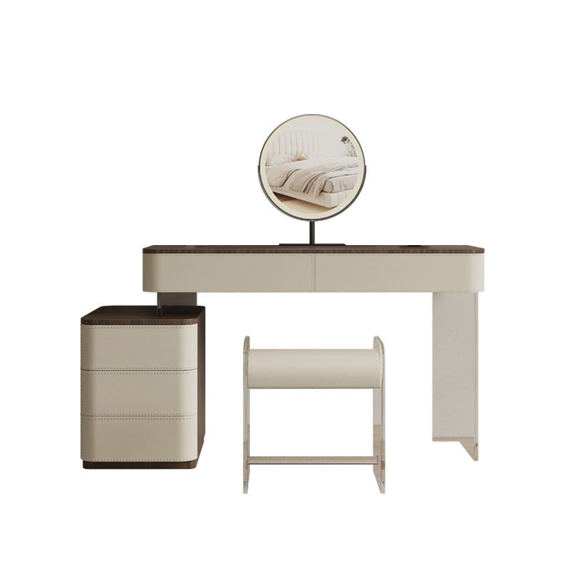 17.72" Wide Make-up Vanity in White Makeup Vanity Desk Table with Drawers