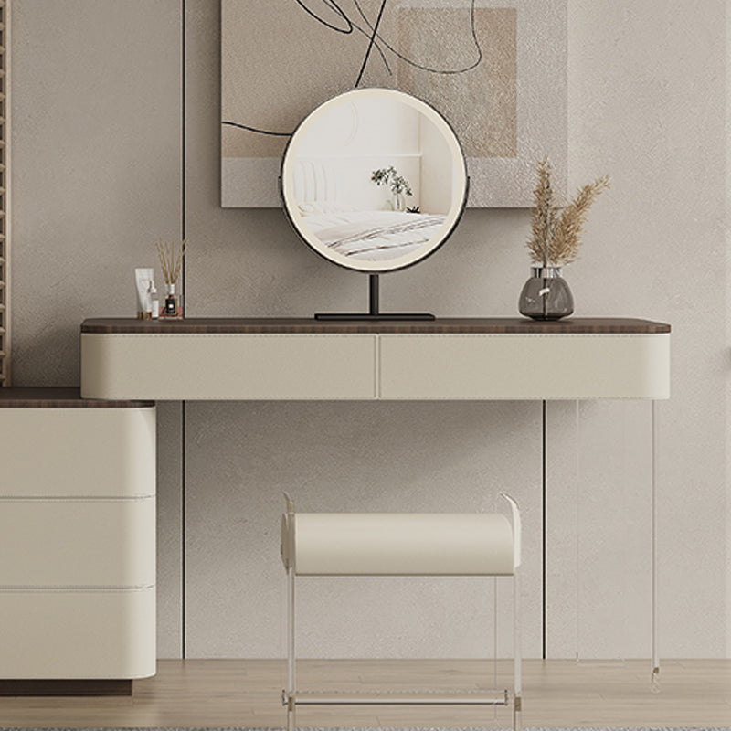 17.72" Wide Make-up Vanity in White Makeup Vanity Desk Table with Drawers