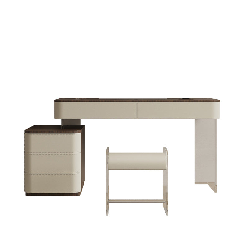 17.72" Wide Make-up Vanity in White Makeup Vanity Desk Table with Drawers